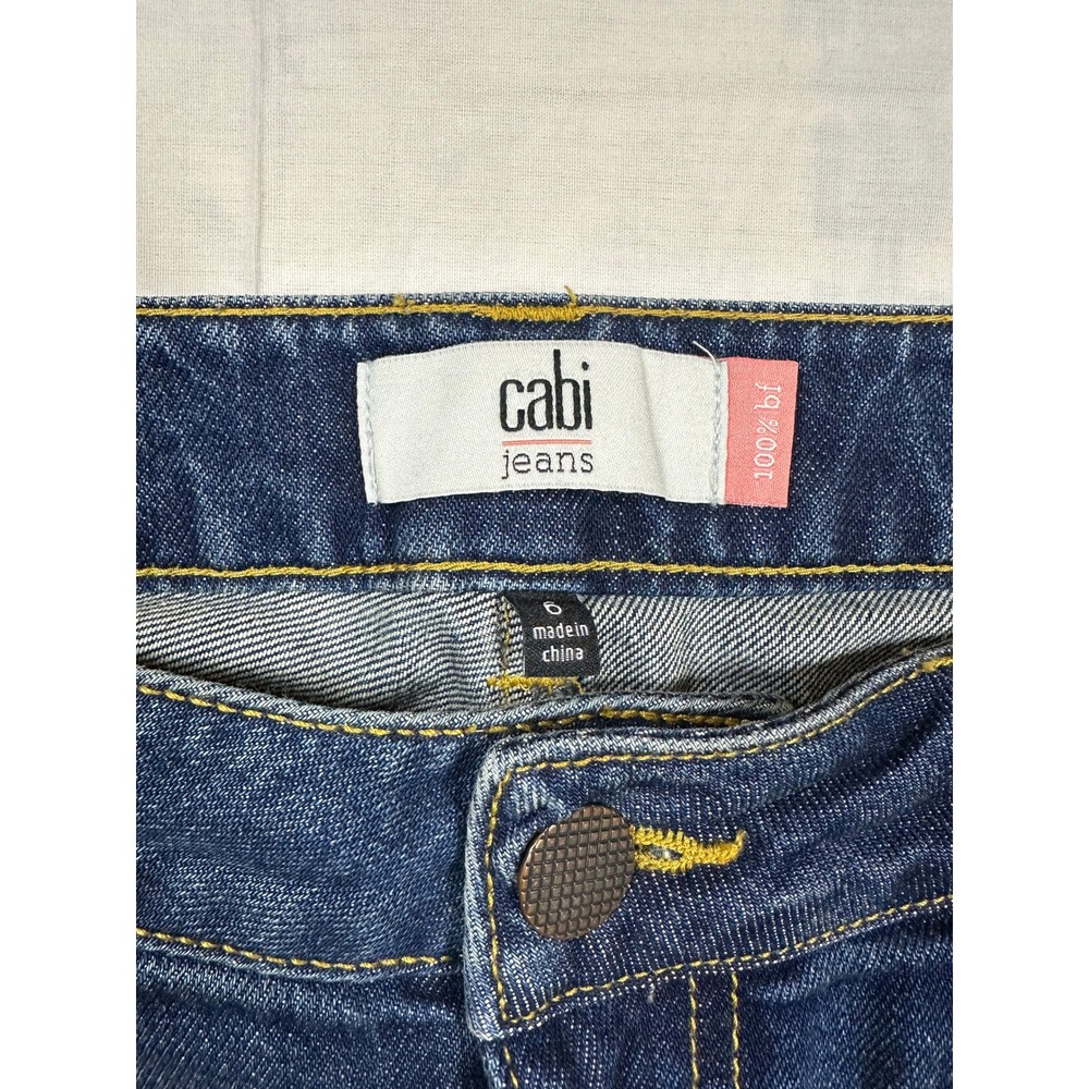 Cabi Jeans 100% BF Distressed Boyfriend Denim Blue Size 6 - Picture 3 of 9